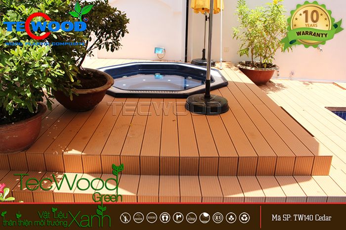 Sàn Gỗ Ngoài Trời Tecwood TW140-Cedar