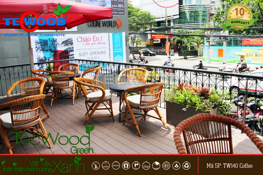 Sàn Gỗ Ngoài Trời Tecwood TW150-Coffee