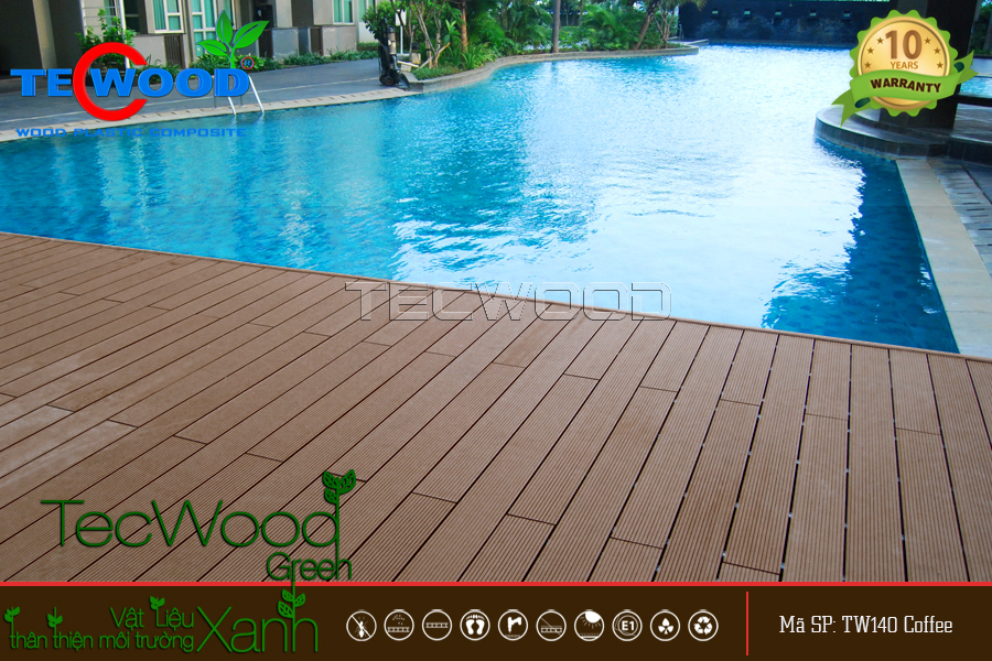 Sàn Gỗ Ngoài Trời Tecwood TW150-Coffee