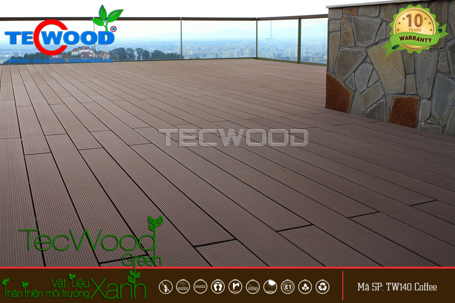 Sàn Gỗ Ngoài Trời Tecwood TW150-Coffee
